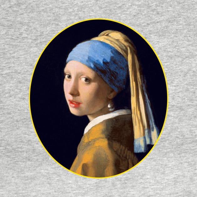 Girl with a Pearl Earring by Johannes Vermeer (1665) by Naves